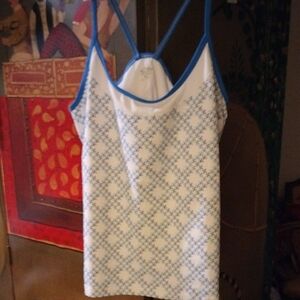 Champion Blue and White Sports Top